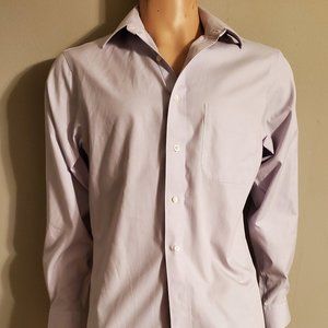 Joseph A Banks Traveller Collection Slim Fit light purple button down shirt